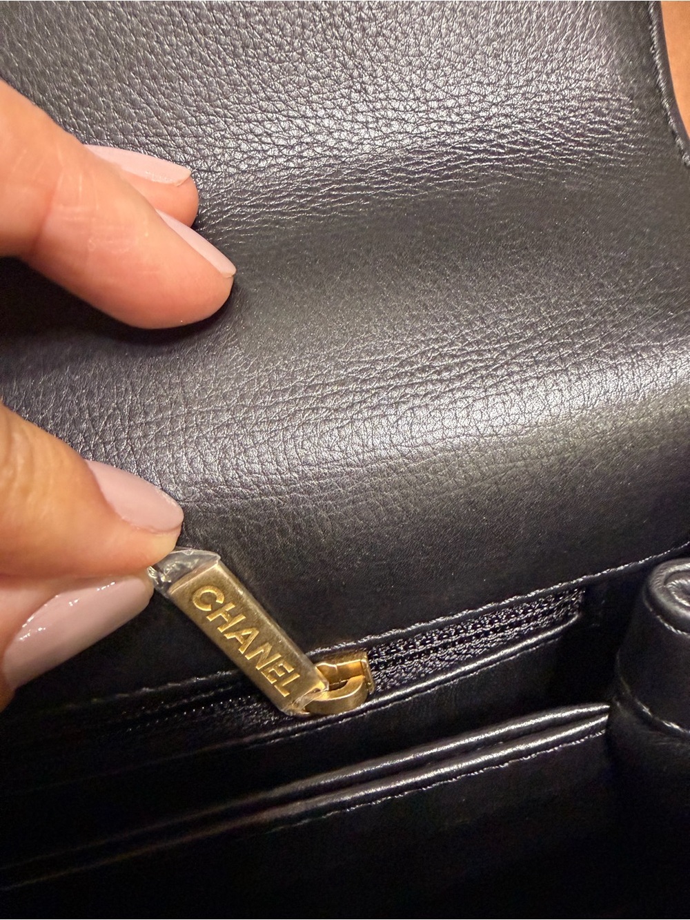 CHANEL Mini Flap Black Quilted Lambskin with Beaded-Handle Shoulder Bag. - Picture 13 of 16